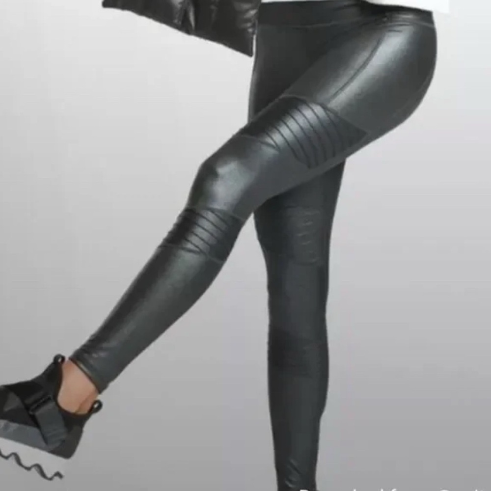 Athleta leggings womens Inclination black Moto Shimmer Tight size medium - Picture 4 of 9